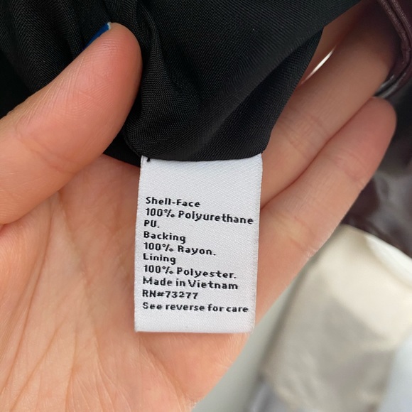 Vegan Patent Leather Jacket - Picture 4 of 4